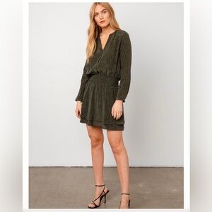 Jasmine Long Sleeve Snake Print Dress, Size S